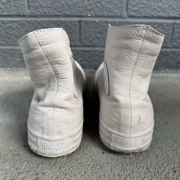 Converse x Guidi Women’s White Leather Zip-Up High-Top Sneakers - Picture 6 of 14
